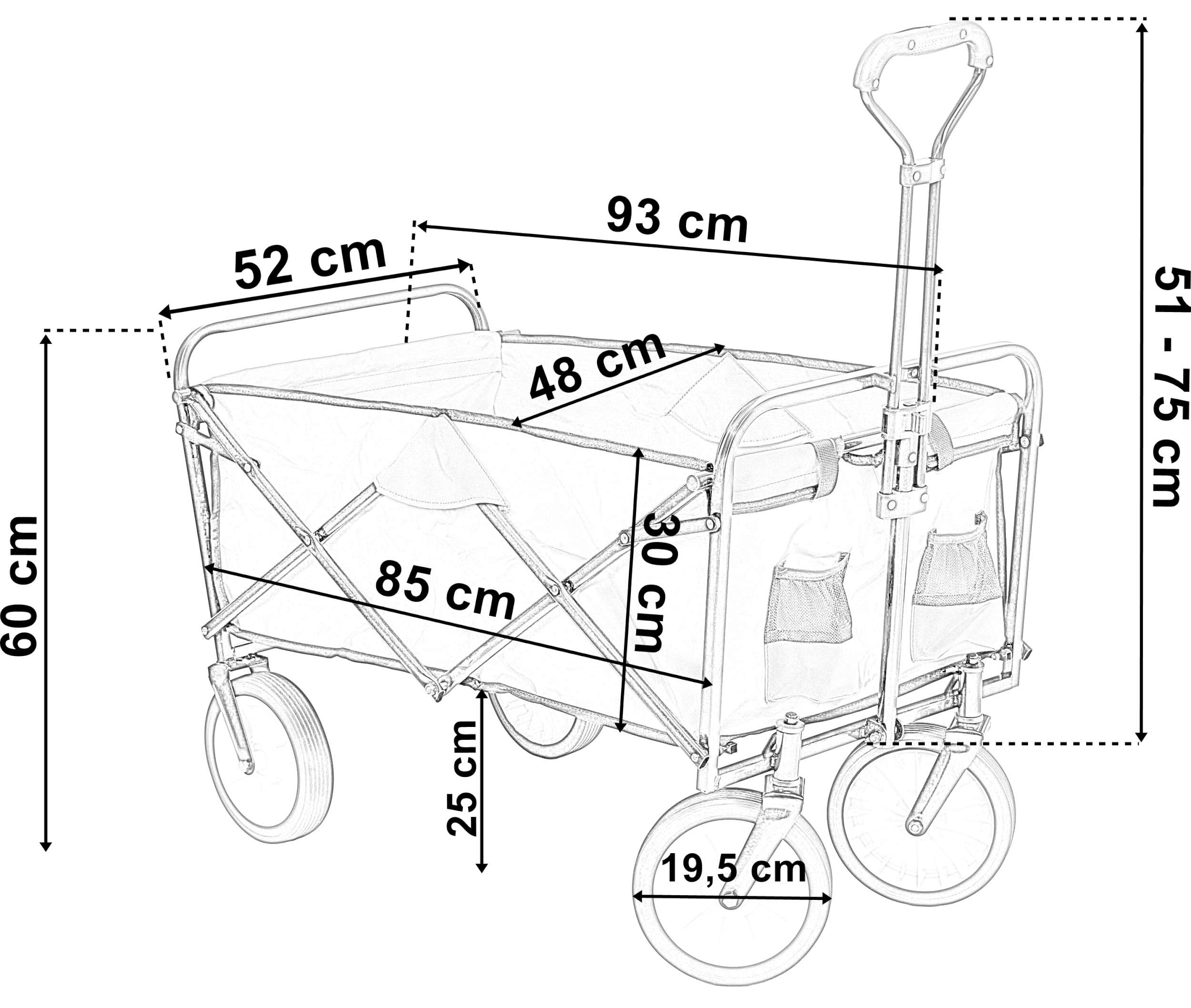 Outdoor Camping Garden Beach Folding Stroller Wagon Cart With UniveOutdoor Camping Garden Beach Folding Stroller Wagon Cart With Universal Wheels And Adjustable Handlersal Wheels And Adjustable Handle