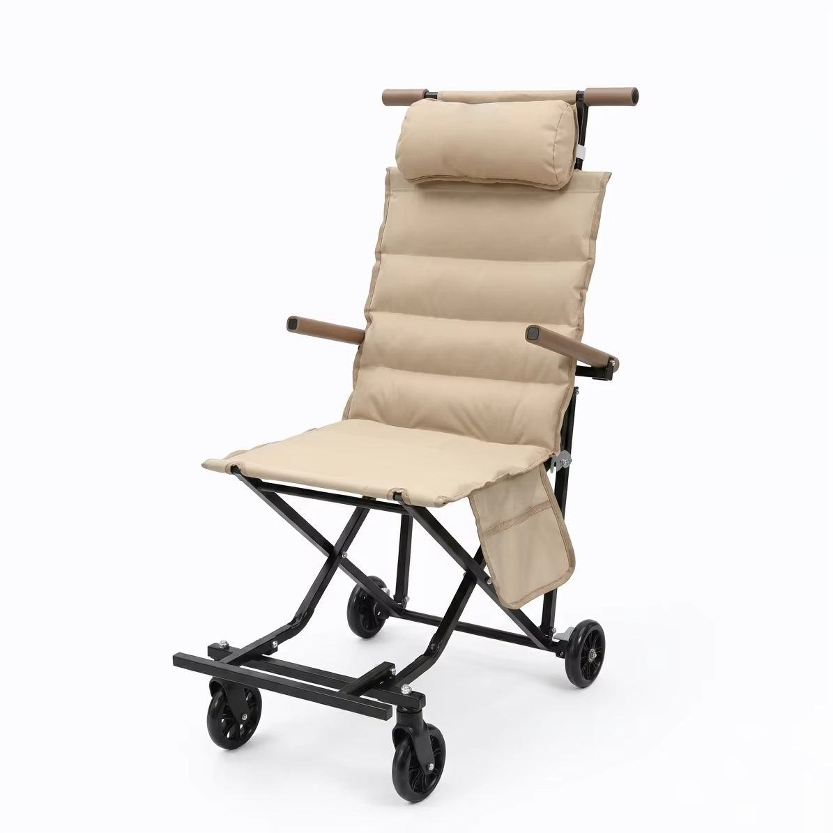 Outdoor Camping Wagon Chair Folding Wheelchair Mobile Camping Chair With Wheels