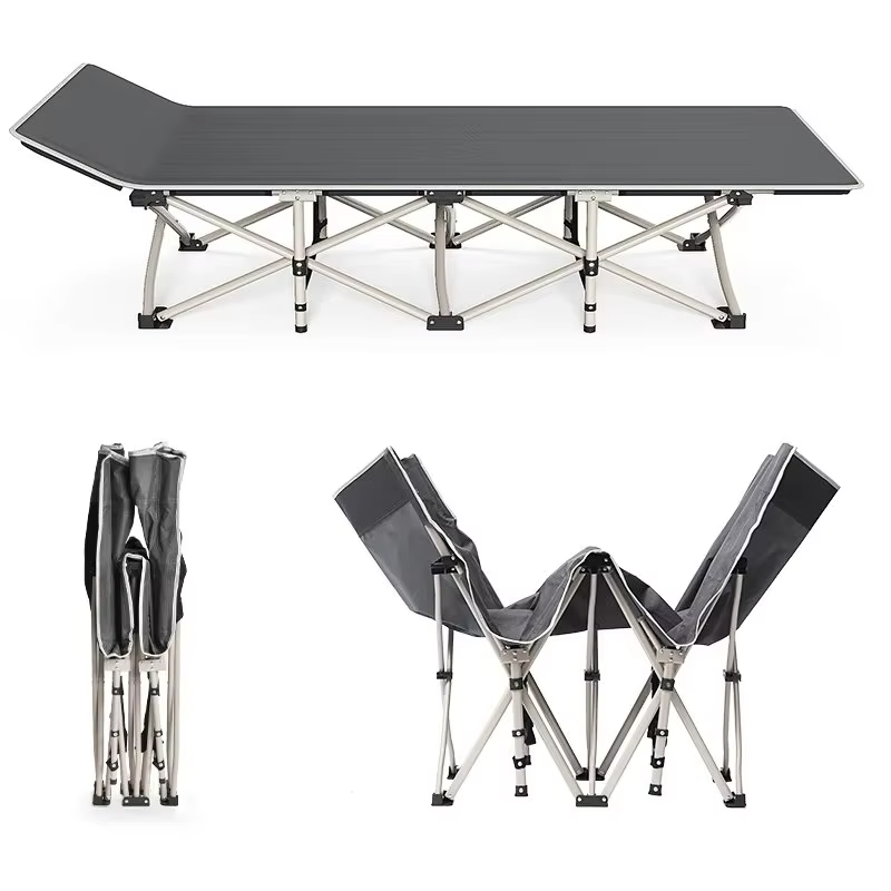 Outdoor Travel Camping Bed Ultra-light Folding Mountaineering Lightweight Office Portable Folding Bed Lounge Chair