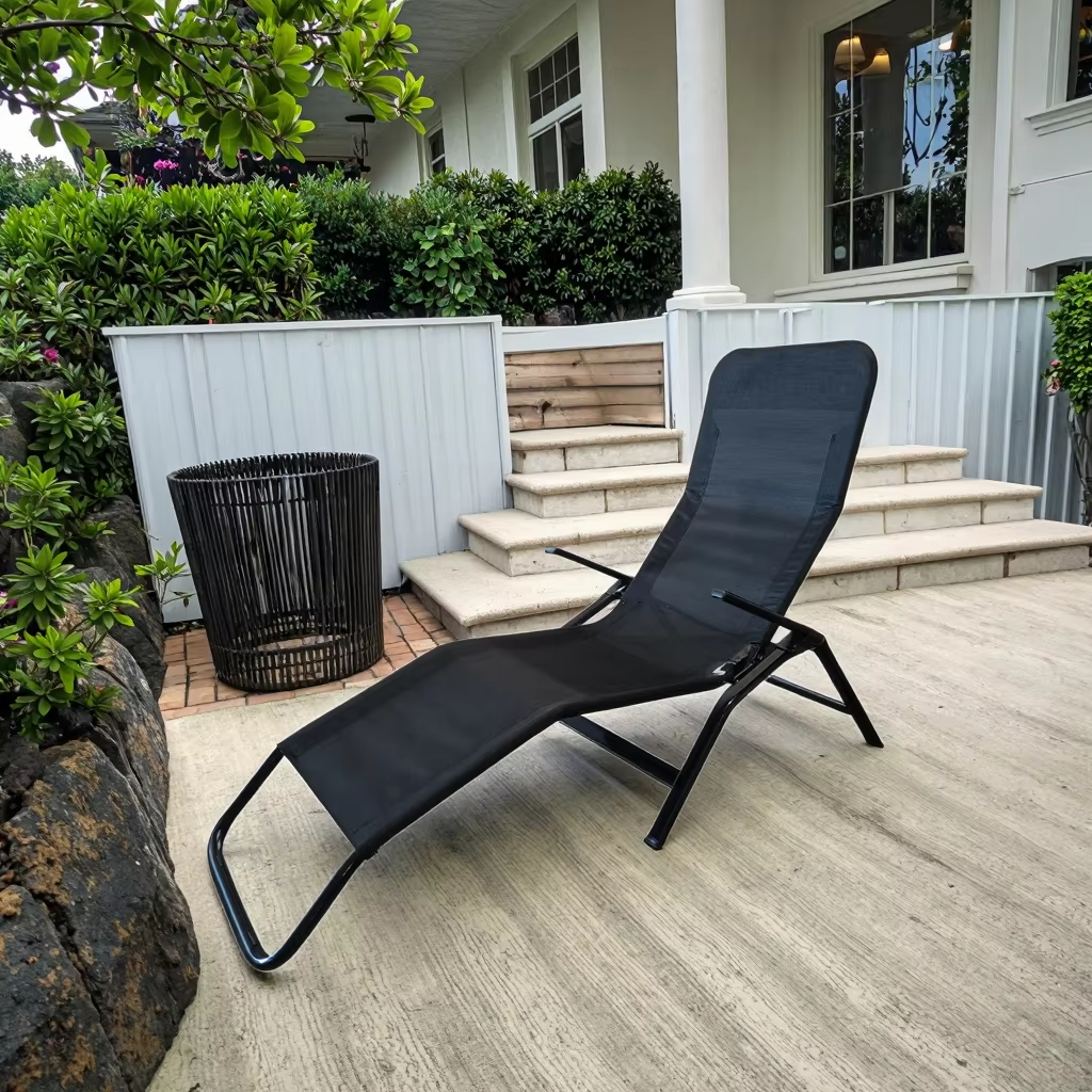 Patio Leisure Garden Outdoor Camping Durable Steel Frame Foldable Leisure Chair