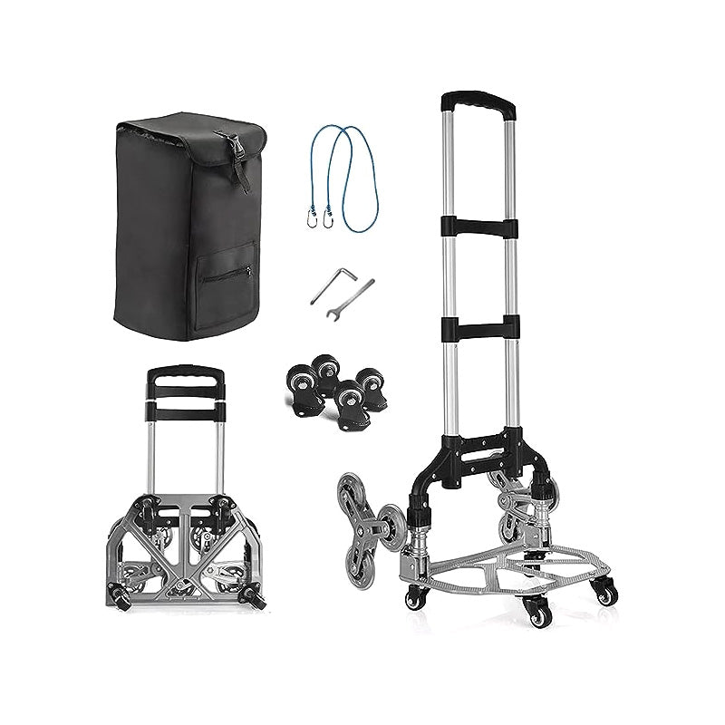 Aluminium Alloy Stair Portable Climbing Cart Folding Hand Truck Luggage Cart With Telescoping Handle