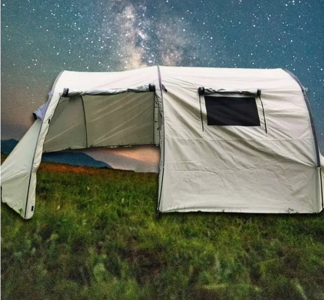 Portable 4 People Waterproof Tunnel Tent For Outdoor Camping Windproof Fiberglass