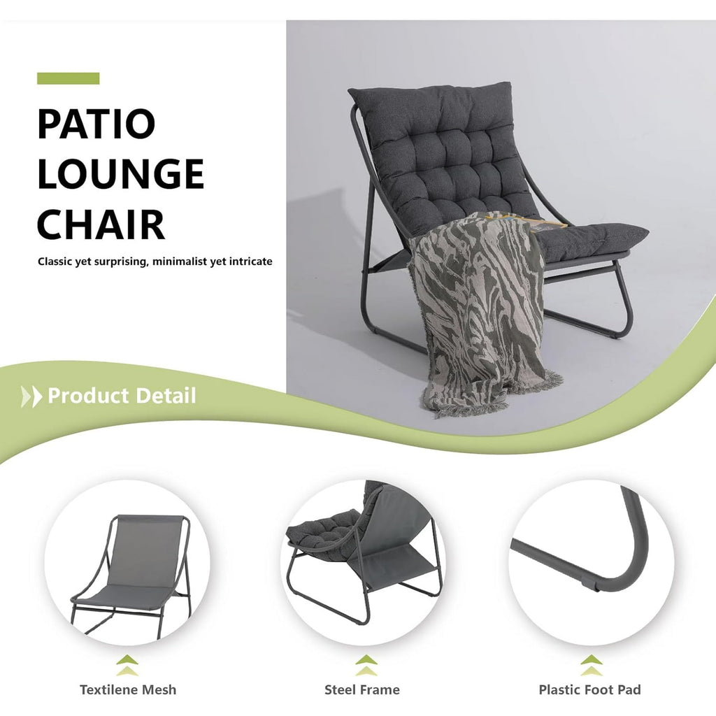 Patio Garden Chairs Set Outdoor Furniture Luxury Single Sofa