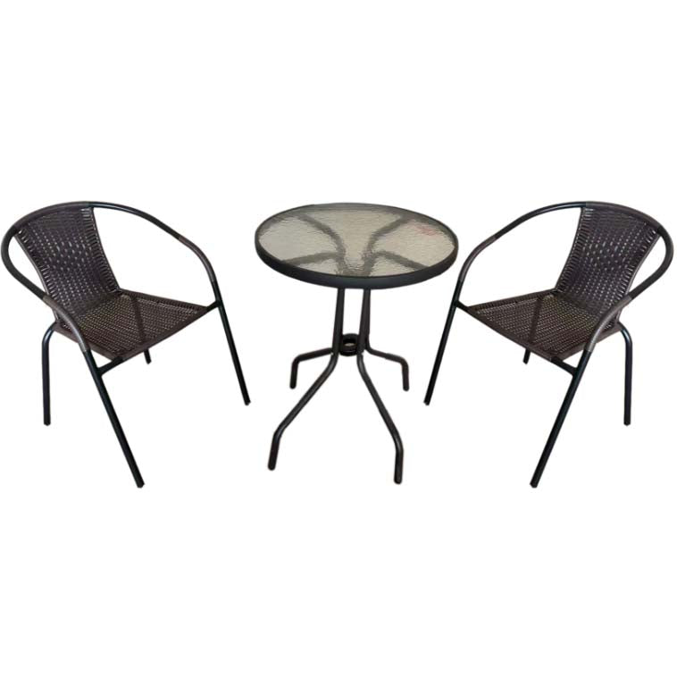 3pcs Durable Garden Comfortable Outdoor Rattan Furniture Garden Chair Outdoor Furniture