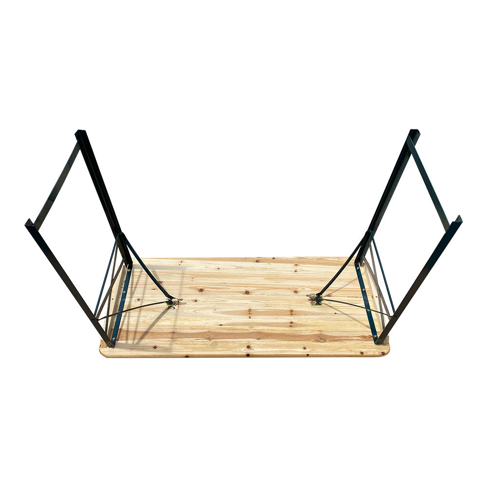 Wooden Folding Portable Party Beer Holder Bar Table Chair Set 3-piece Beer Table Set with Backrest Style Bench