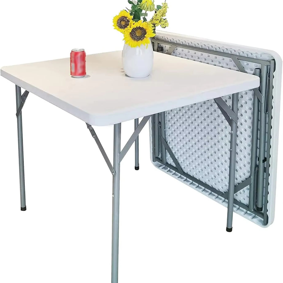 Portable Hdpe Outdoor 86cm Plastic Folding Square Table