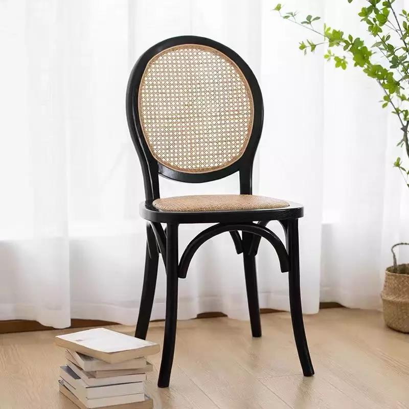 Solid Banquet Event Rattan Wood Restaurant Furniture Dining Chair