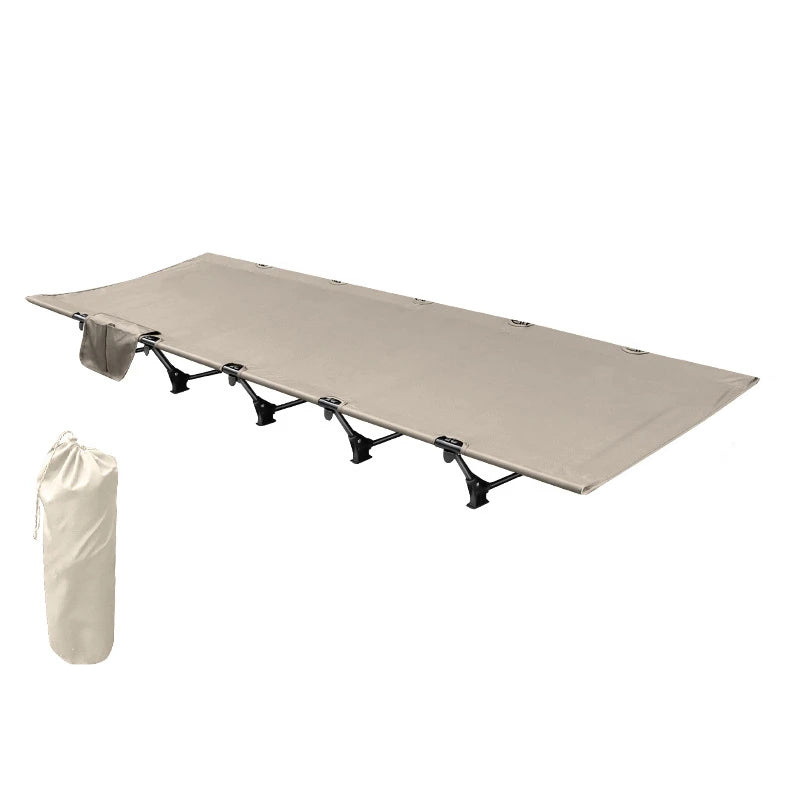 Customized Logo Ultralight Portable Folding Cot Travel Compact Sleeping Beds Aluminum Camping Bed