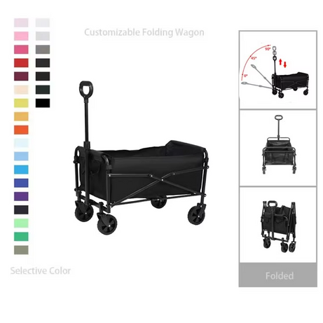 Portable Garden Foldable Sturdy Steel Frame Camping Cart Picnic Camping Folding Wagon