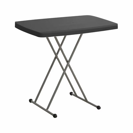 Height Adjustable Portable White Small Dining Plastic Folding Table For Picnic