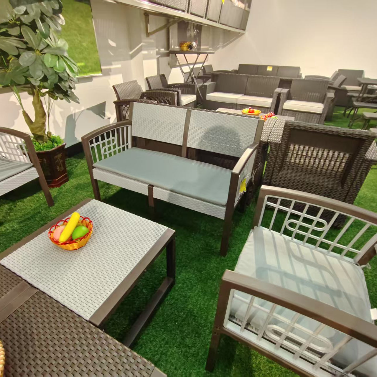 Outdoor Furniture Waterproof Garden Sofa PE Wicker Rattan Patio Set