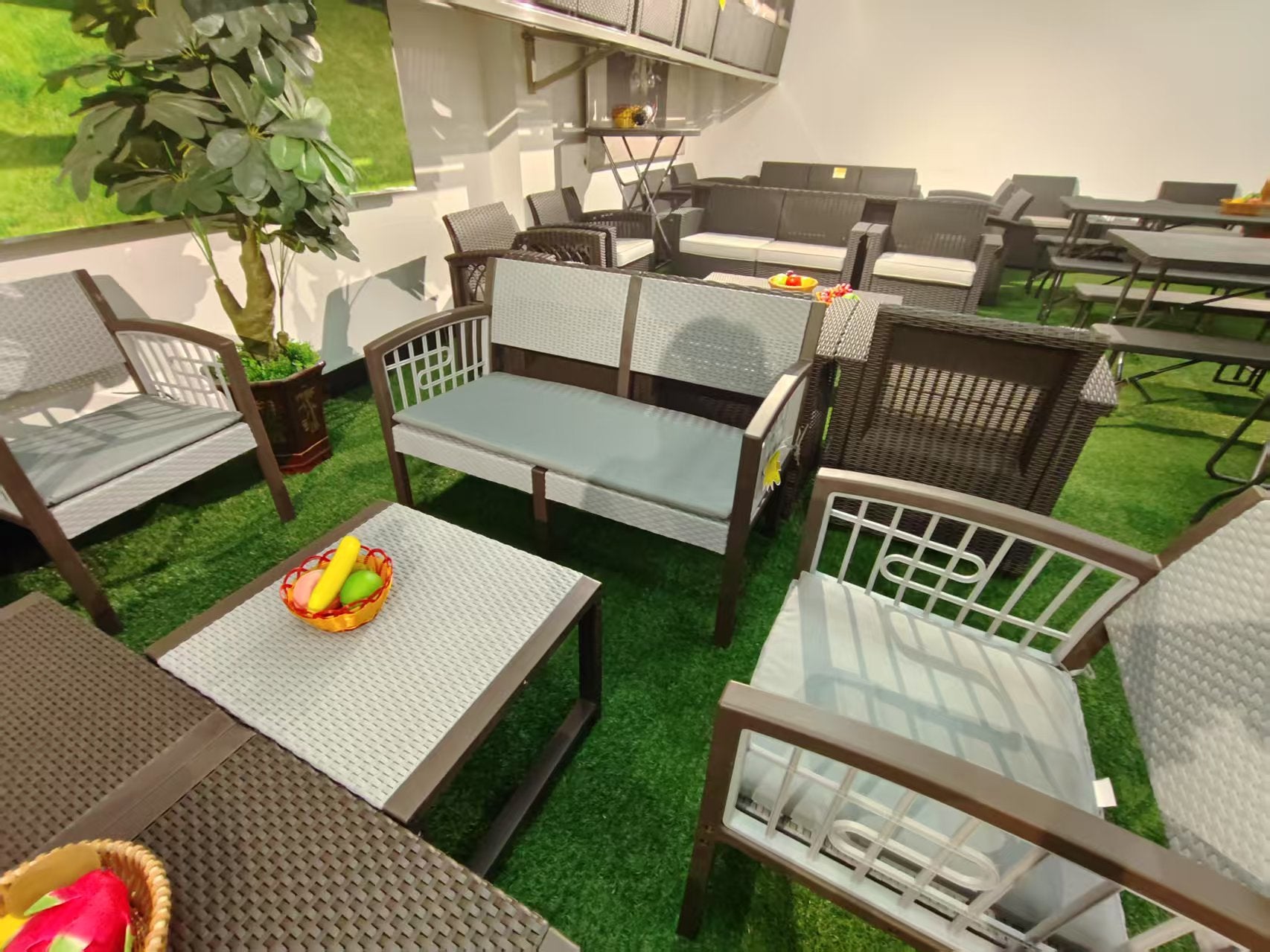 Outdoor Furniture Waterproof Garden Sofa PE Wicker Rattan Patio Set