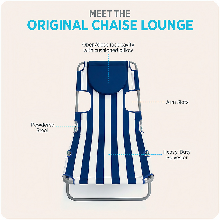 Luxury Outdoor Adjustable Portable Steel Foldable Fishing Camping Beach Lounge Chair