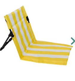 Outdoor Reclining Cushion Compact Camping Hiking Picnic Mat Folding Beach Chair with Backrest