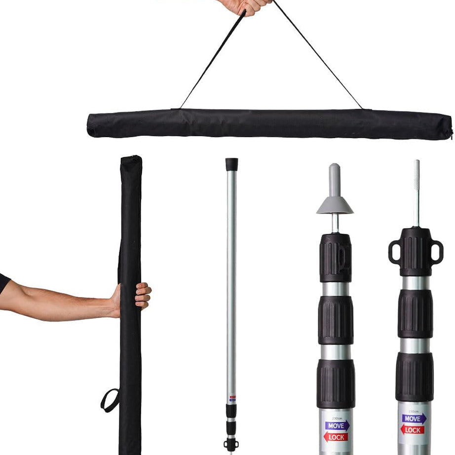 Outdoor Adjustable Lightweight Tarp Telescopic Tent Poles for Camping