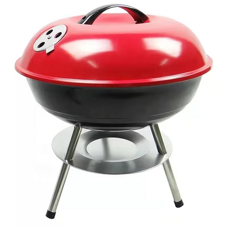 14 Inch Charcoal Gril Apple Shape Picnic Outdoor Portable Enamel Coated Barbecue BBQ Grill