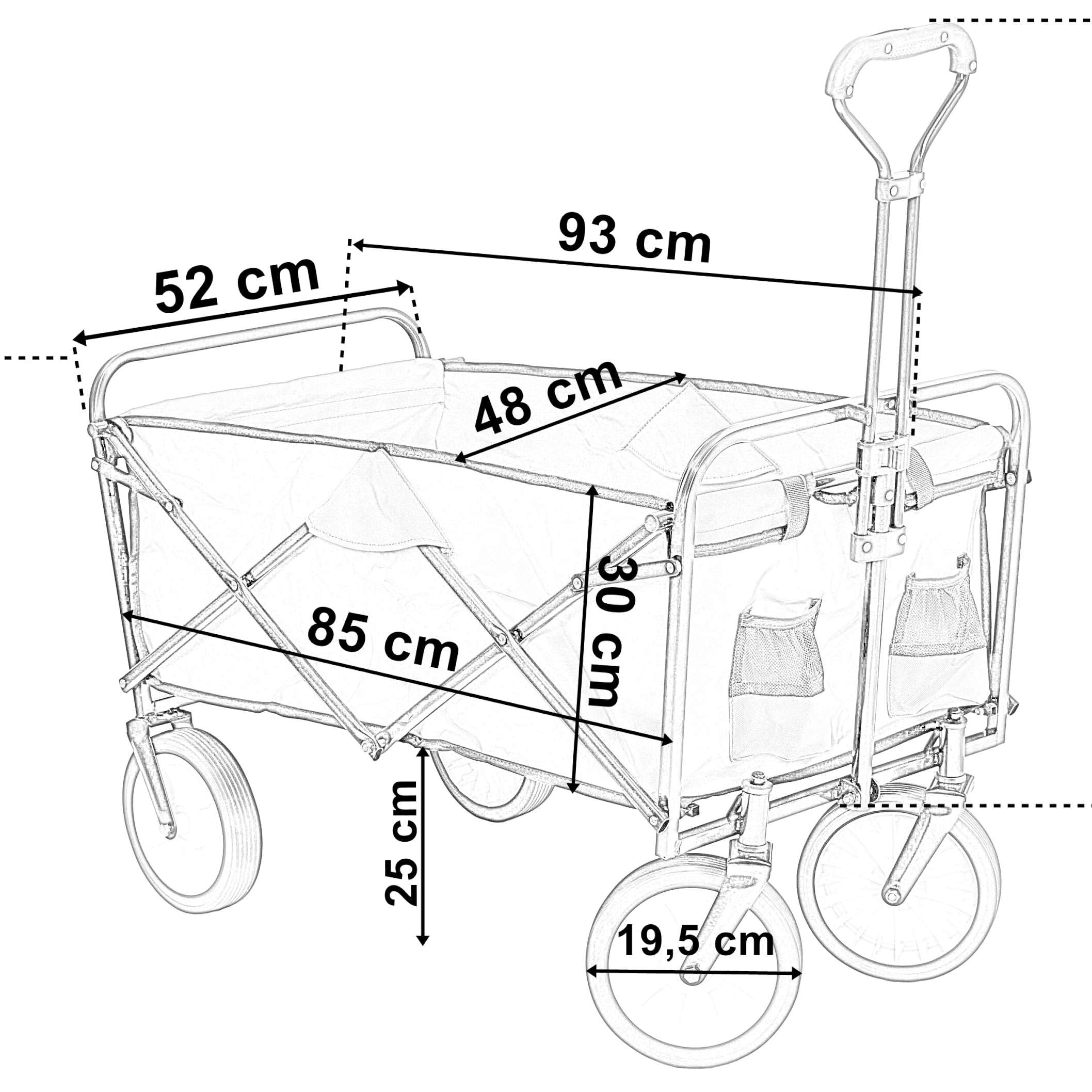 Outdoor Camping Garden Beach Folding Stroller Wagon Cart With UniveOutdoor Camping Garden Beach Folding Stroller Wagon Cart With Universal Wheels And Adjustable Handlersal Wheels And Adjustable Handle