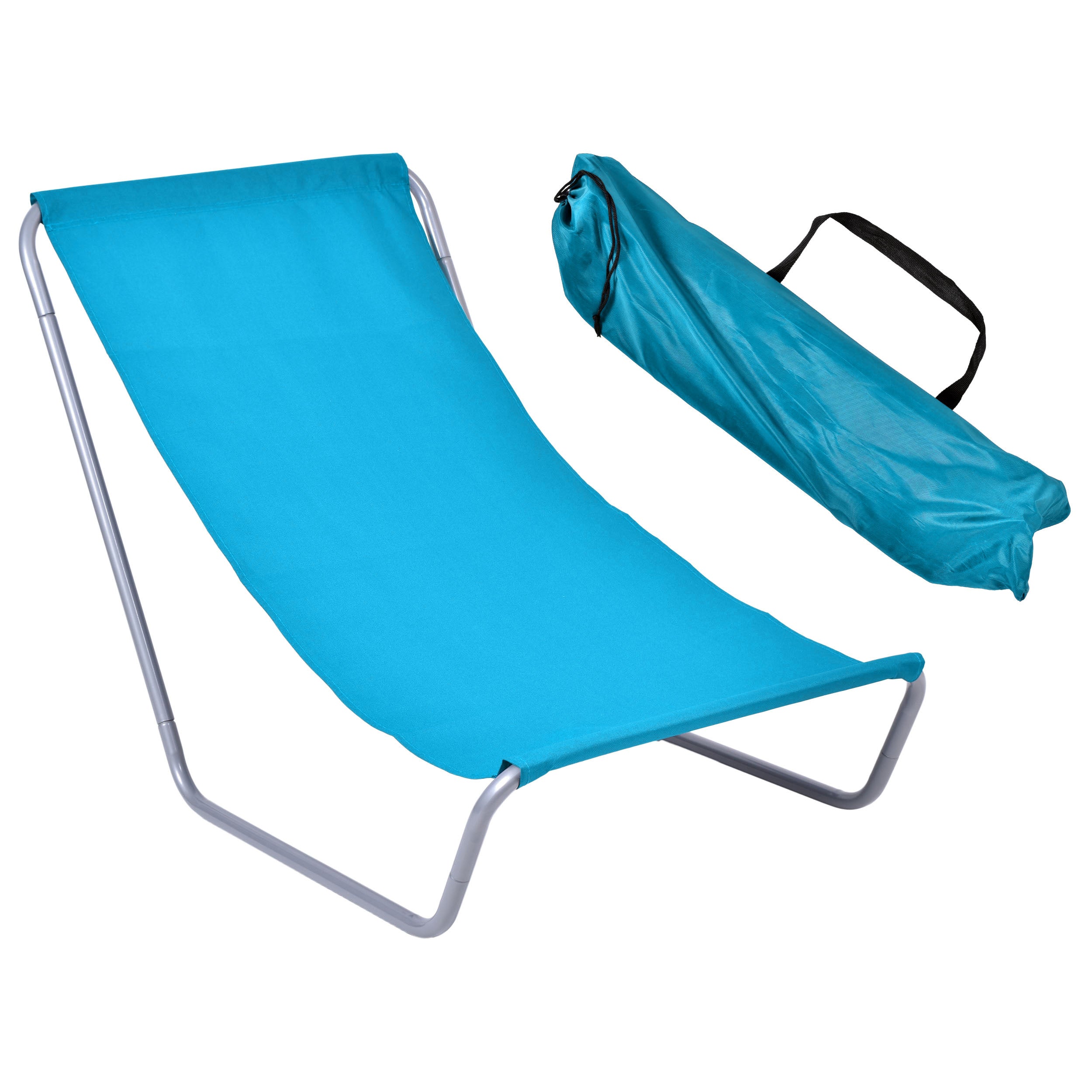 Outdoor Beach Chair Portable Folding Camping Nap Bed Foldable Beach Chairs With Storage Bag