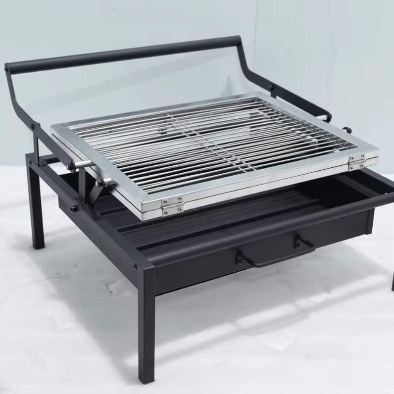 Portable Stainless Steel Flip Rotating Charcoal Bbq Grill for Outdoor Camping Picnic