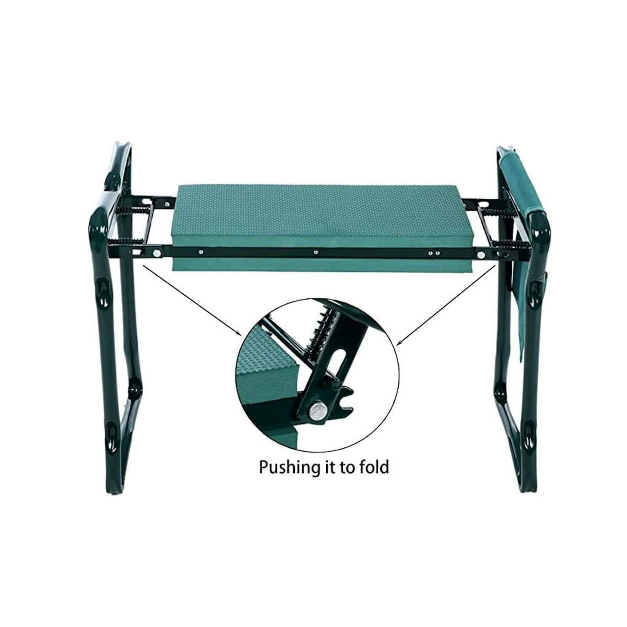 Foldable Garden Kneeler and Seat 2 in 1 Kneeling Pad with Tool Bag
