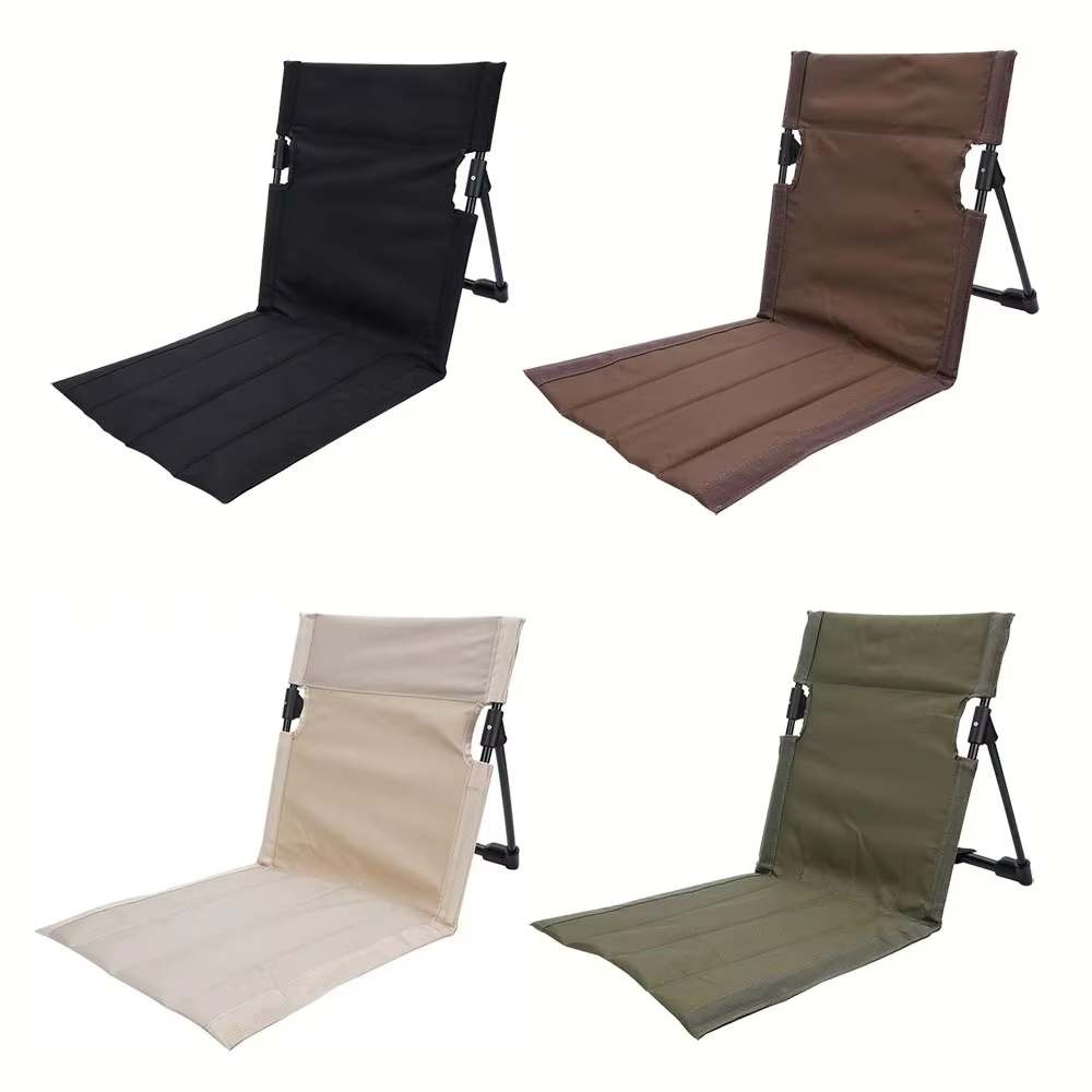Outdoor Folding Beach Chair Compact Camping Hiking Picnic Mat with Backrest