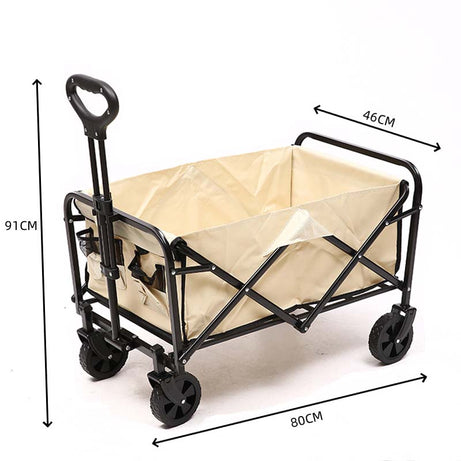 Large Capacity Portable Garden Foldable Sturdy Steel Frame Camping Cart Outdoor Picnic Folding Wagon