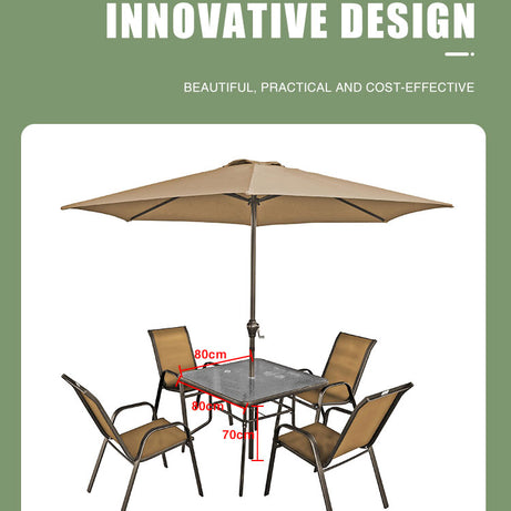 Wholesale Outdoor Metal Steel Garden Patio Furniture With Uv Protection Sun Parasol Umbrella