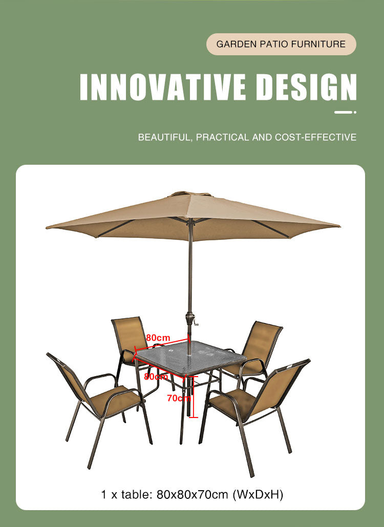 Wholesale Outdoor Metal Steel Garden Patio Furniture With Uv Protection Sun Parasol Umbrella