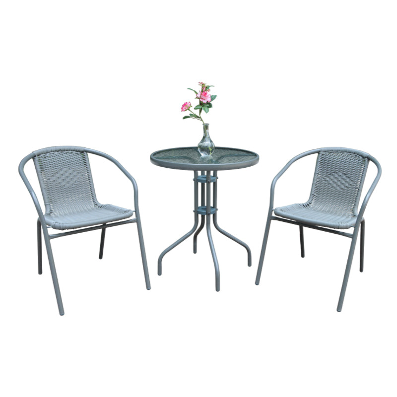 3pcs Durable Garden Comfortable Outdoor Rattan Furniture Garden Chair Outdoor Furniture