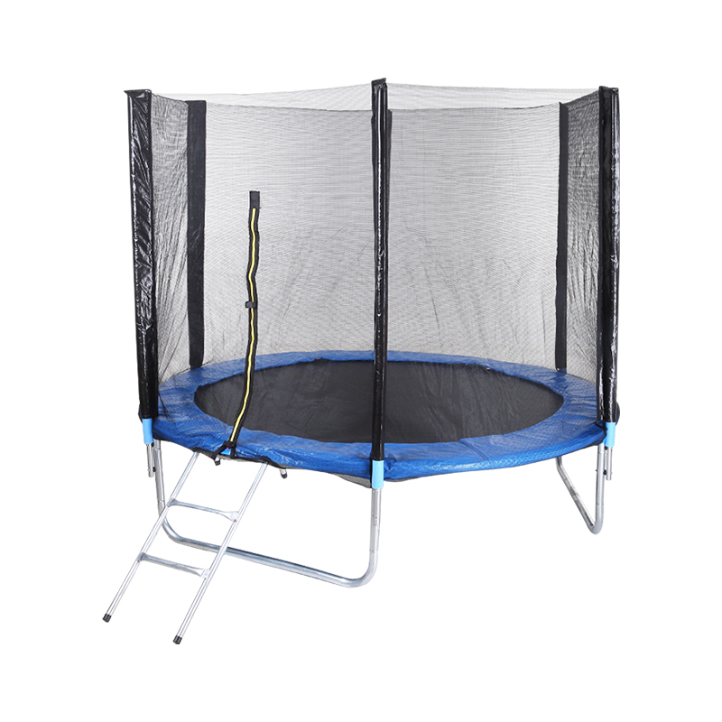 Recreational Outdoor Trampoline 14ft with Ladder Safety net and Basketball Hoop