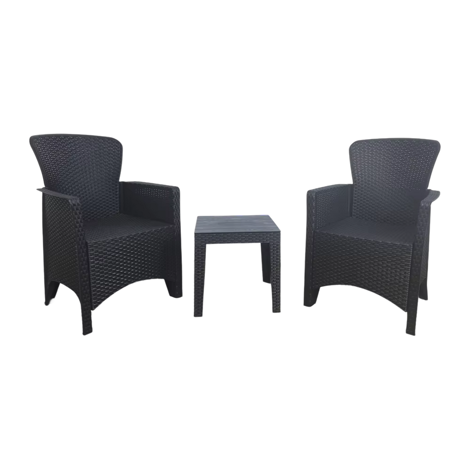 Modern Design 3-Piece Patio Set Outdoor PE Rattan Garden Sofa