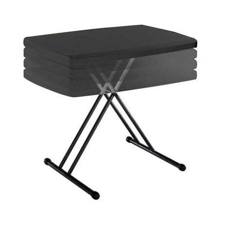 Height Adjustable Portable White Small Dining Plastic Folding Table For Picnic