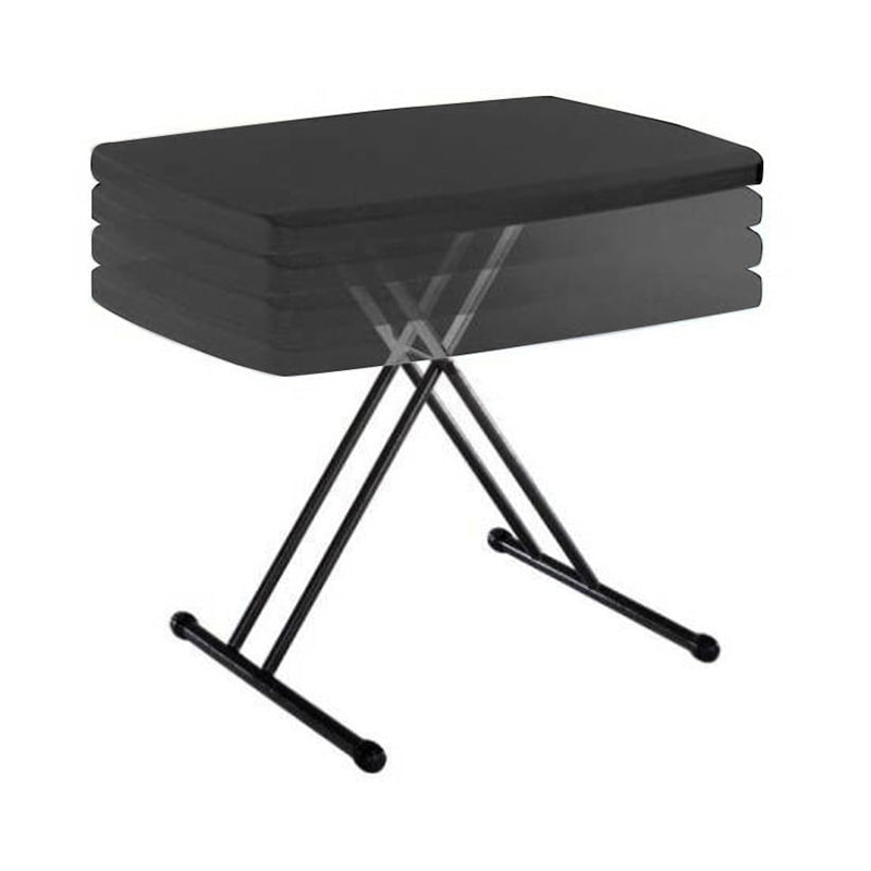 Height Adjustable Portable White Small Dining Plastic Folding Table For Picnic