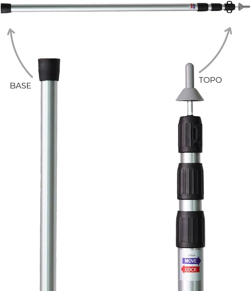 Outdoor Adjustable Lightweight Tarp Telescopic Tent Poles for Camping