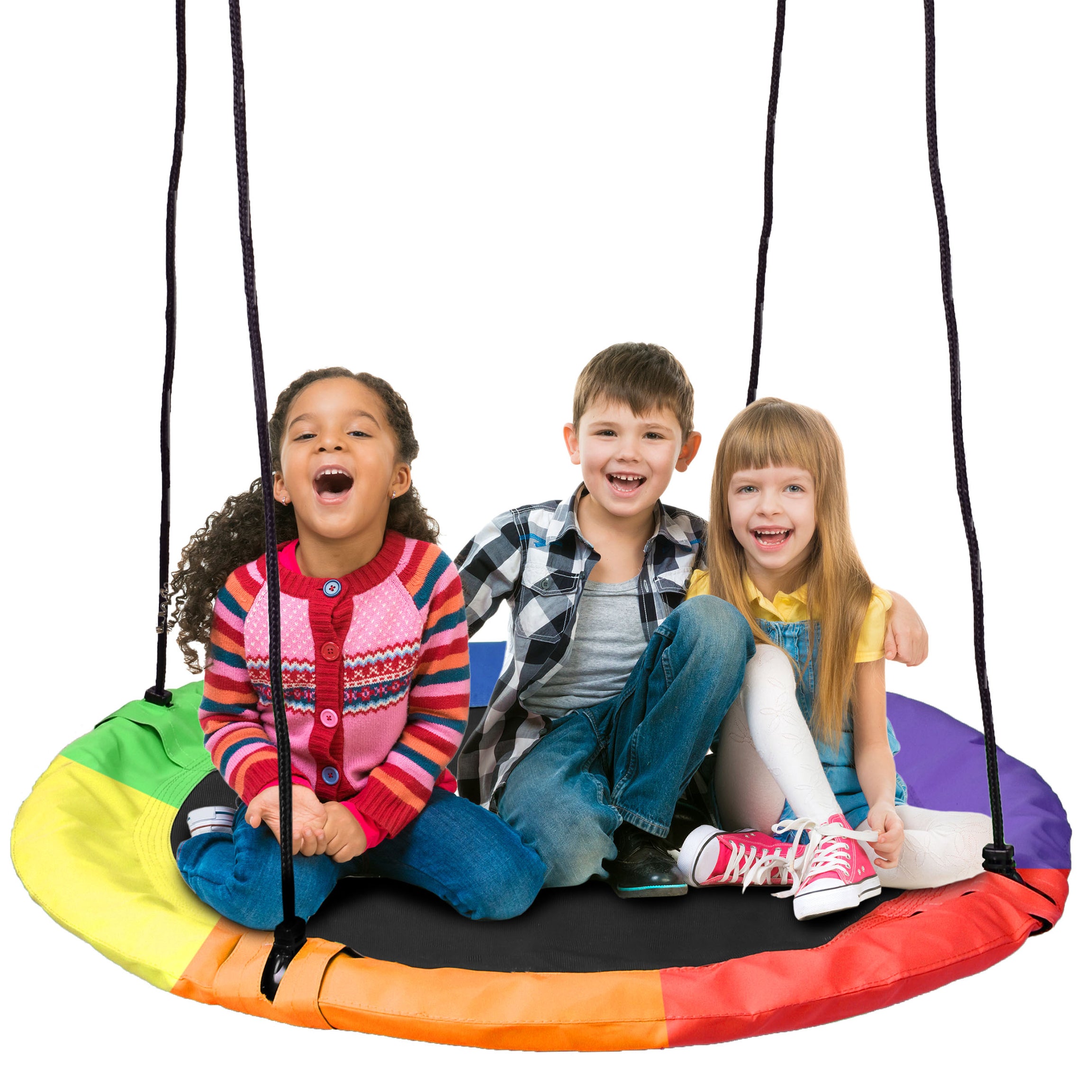 Outdoor Children Kids Round Nest Swing Flying Saucer Tree Nest Swing Adult Garden Swing