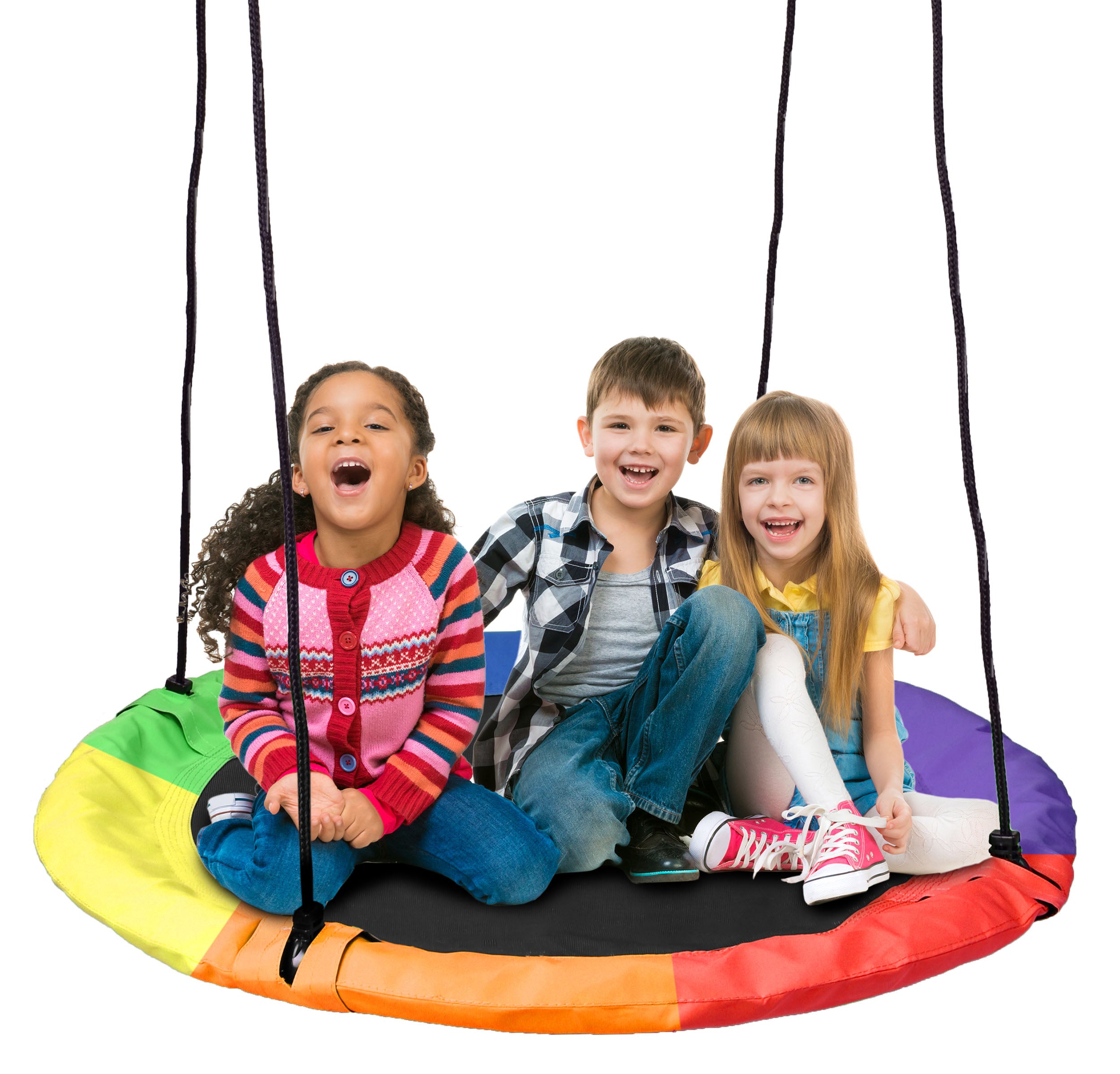 Outdoor Children Kids Round Nest Swing Flying Saucer Tree Nest Swing Adult Garden Swing