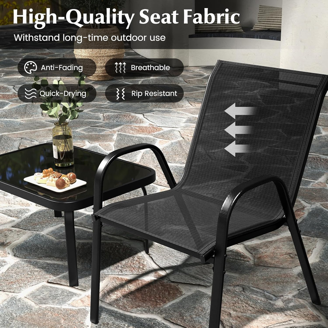 Teslin Popular Garden Sofa Set 4 Pieces Patio Furniture Outdoor with Comfortable Armchair