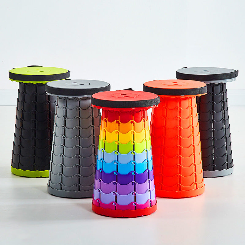 Portable Plastic Telescopic Adults Camping Fishing Garden Collapsible Waiting Foldable Retractable Stool Chair