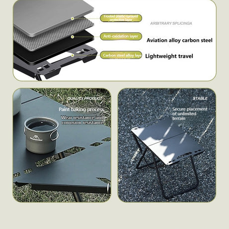 Outdoor Furniture Portable Lightweight Tactical Foldable Camping Picnic Table