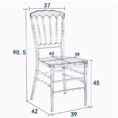 Light Weight Furniture Dining Reception Plastic White Acrylic Pp Clear Resin Transparent Chivari Chair Wedding