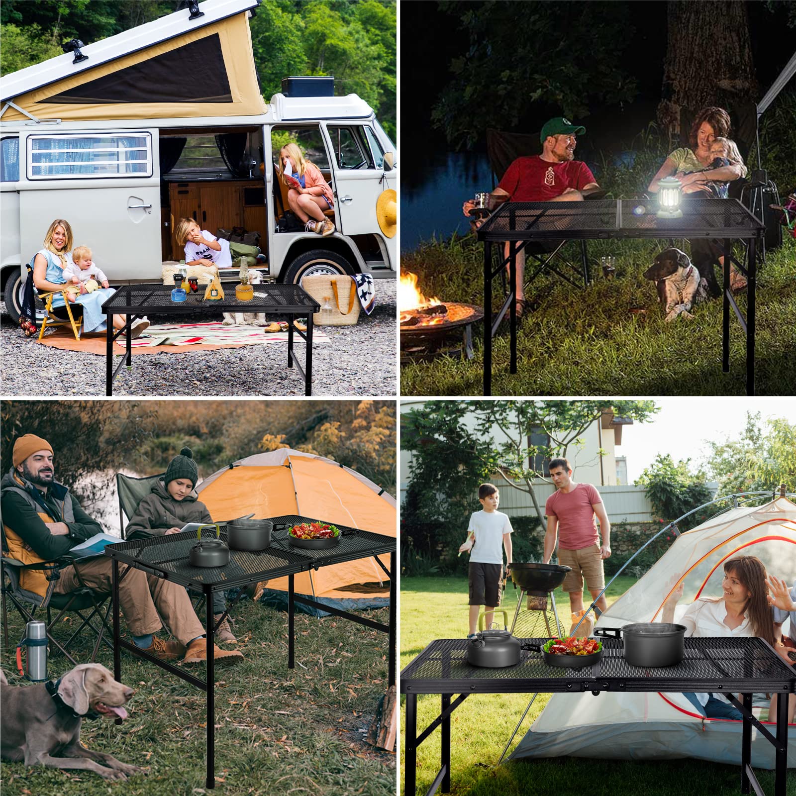 Folding Mesh Table Portable Outdoor Indoor Camping Barbecue