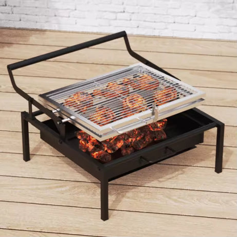Portable Stainless Steel Flip Rotating Charcoal Bbq Grill for Outdoor Camping Picnic