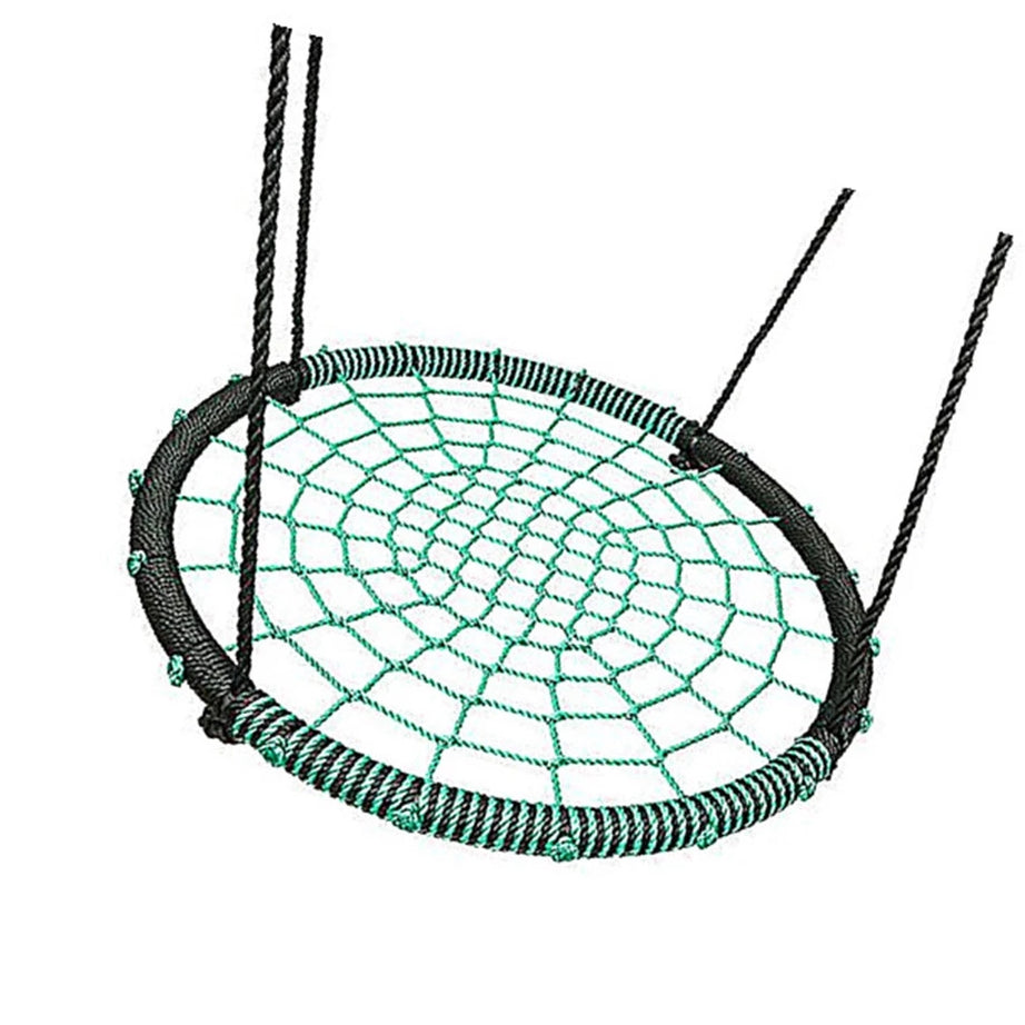 Kids Play Outdoor Spider Web Tree Swing Fun Flying Hanging Wooden Tree Swings