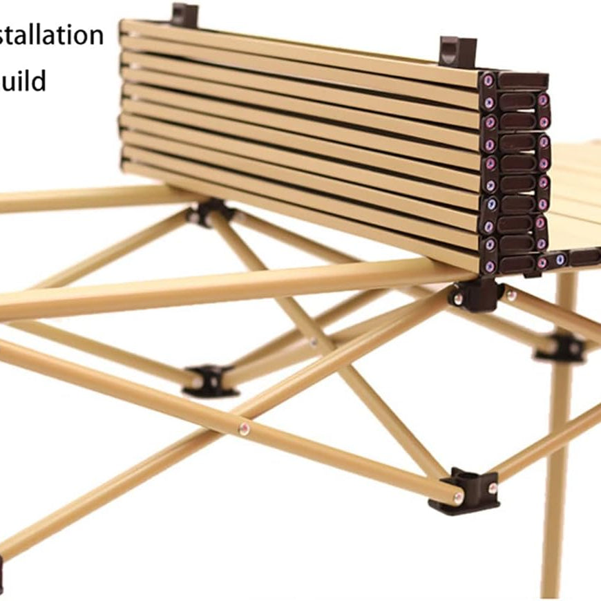 Wholesale Modern Small Carbon Steel Folding Table Outdoor Portable Camping Rolling Table for Picnic