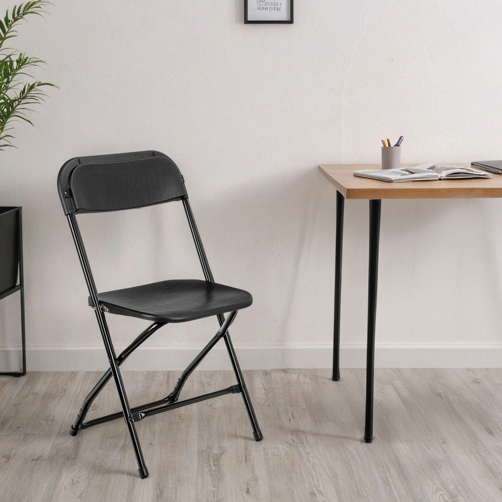 Wholesale Garden Rental Party Outdoor Black Plastic Folding Chairs For Events