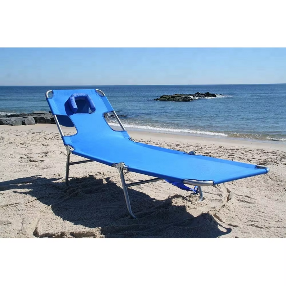 Outdoor Patio Beach Beach Bed Sun Lounger Folding Beach Lounge Chair