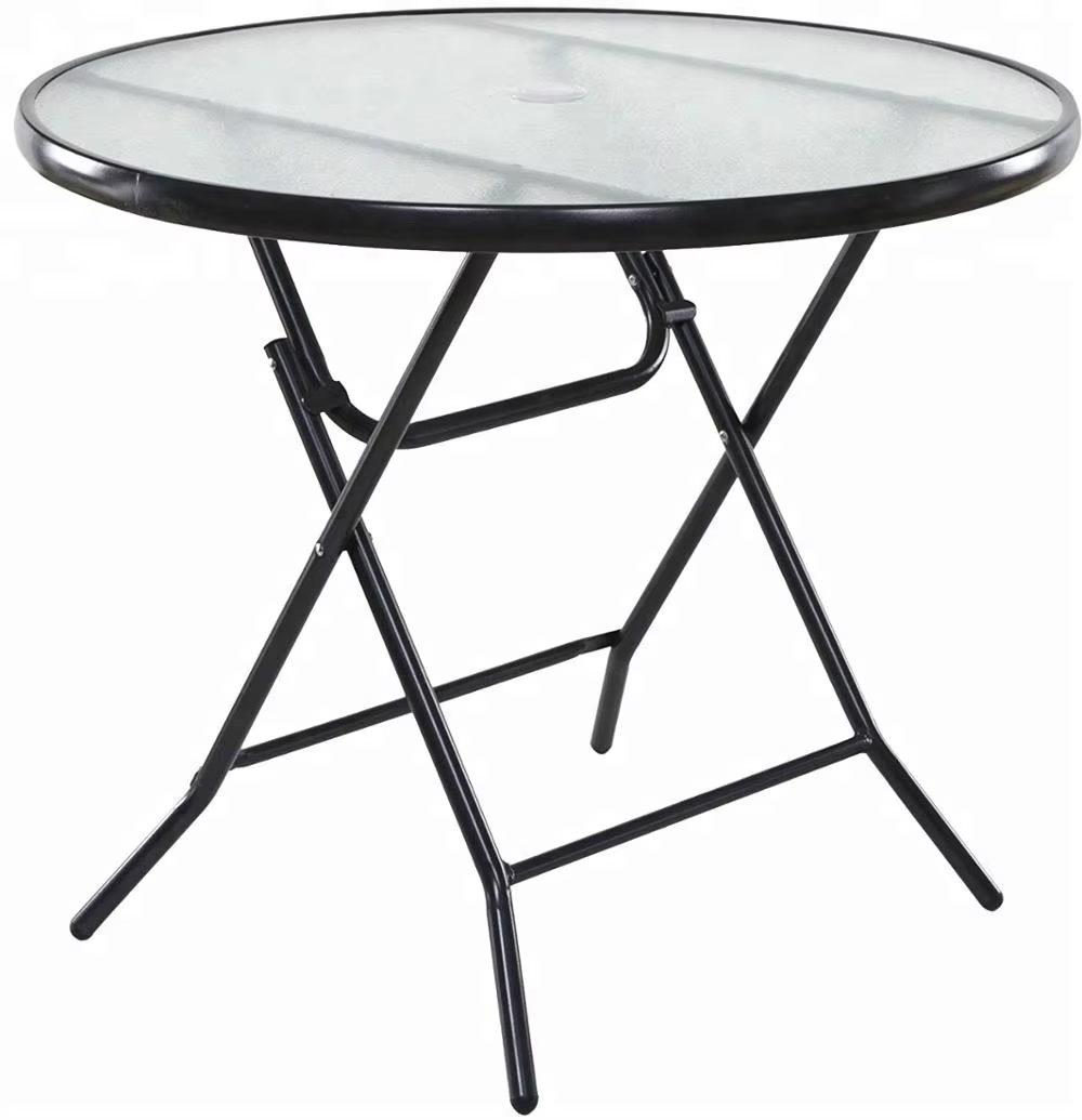 15.7" Small Round Folding Patio Table Bistro Table