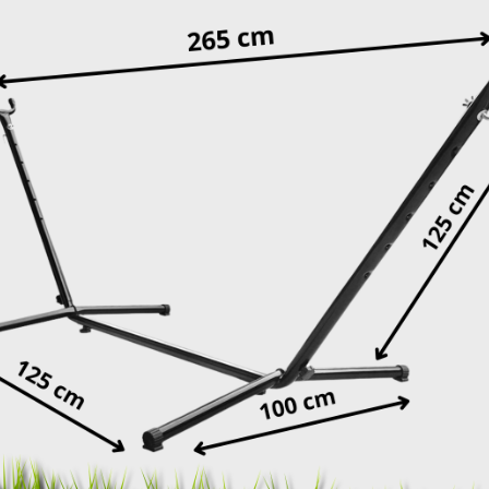 Garden Hanging Hammock Chair Patio Swing Metal Frame Hammock Chair Stand for Outdoor