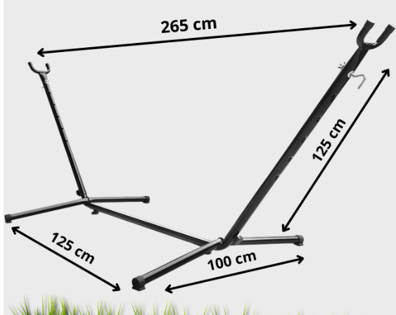 Garden Hanging Hammock Chair Patio Swing Metal Frame Hammock Chair Stand for Outdoor