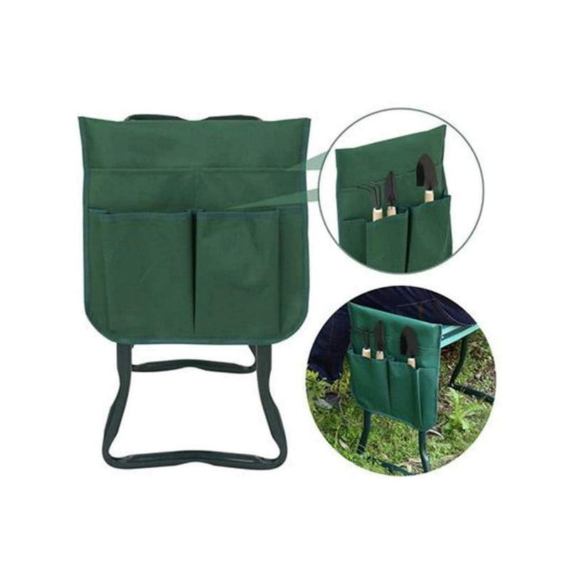 Foldable Garden Kneeler and Seat 2 in 1 Kneeling Pad with Tool Bag